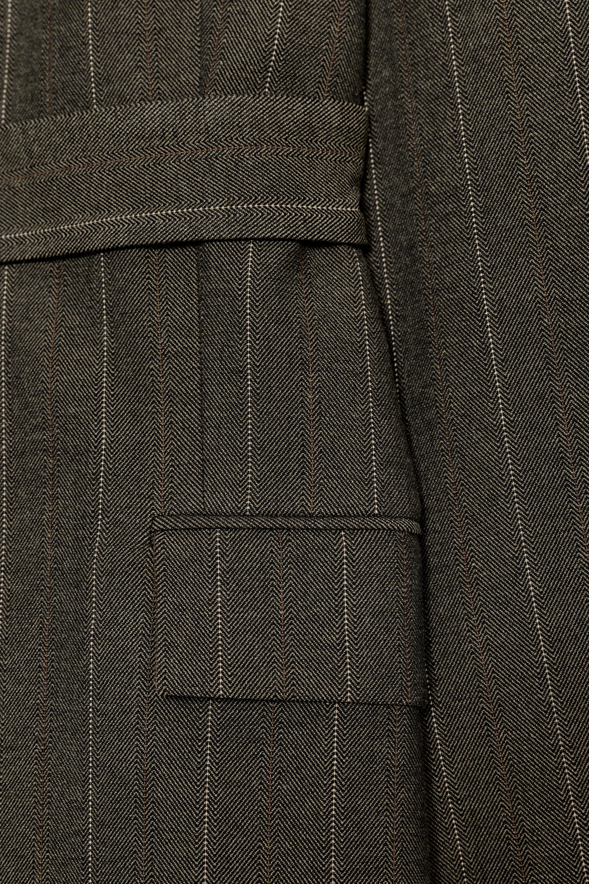 STRIPED BELTED BLAZER ZW COLLECTION